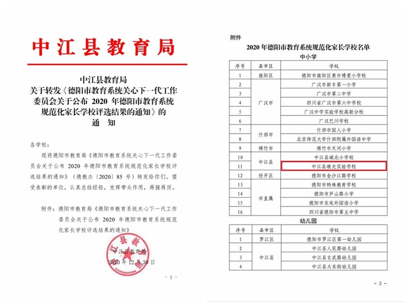 圖2：熱烈祝賀——繼光實(shí)驗(yàn)學(xué)校入選“2020年德陽(yáng)市教育系統(tǒng)規(guī)范化家長(zhǎng)學(xué)?！?jpg